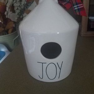 Rae Dunn Joy birdhouse